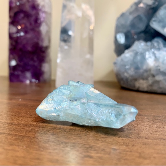 Healing Crystal - Aqua Aura Quartz Cluster - Picture 3 of 13